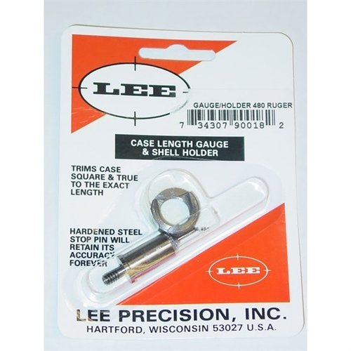 Le Case Length Gauge de LEE Precision te permet de couper tes douilles avec précision et d'égaliser le bord, idéal avec le Cutter et Lock Stud.