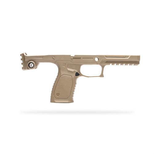 Le BRAVO Chassis pour SIG P320 offre ergonomie améliorée, magwell intégré, compatibilité avec de nombreux accessoires et un design léger en Polymer Extreme™.