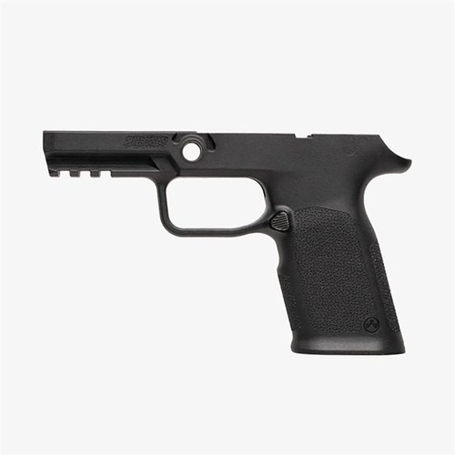 Le grip frame EHG SG9 pour SIG P320 est ergonomique, avec un rail Picatinny, un magazine fléché et une texture TSP pour une prise sûre, même en conditions humides.