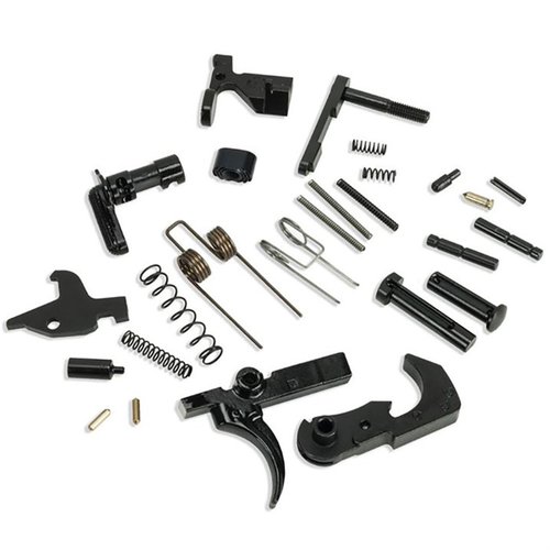 Le kit de pièces inférieures AR-15 de KAK Industry est 100% fabriqué aux États-Unis, avec des dimensions mil-spec, parfait pour assembler ton lower receiver.