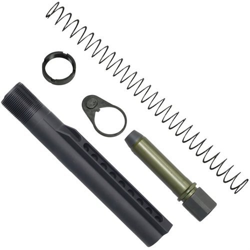 Le kit K-SPEC AR-15 A5 offre un système de compression innovant pour réduire le recul et le relèvement du canon, incluant un buffer H1 de 4,7 oz et un tube A5.
