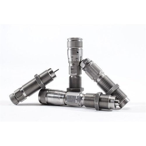 Les Lyman Pro Die Packs en acier inoxydable offrent une performance optimale, une résistance à la corrosion, et un réglage précis pour un rechargement parfait.