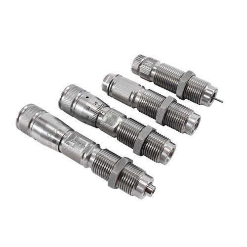 Les Lyman Pro Die Packs en acier inoxydable offrent une performance exceptionnelle, avec des dies anti-corrosion, un réglage micrométrique et une précision inégalée!