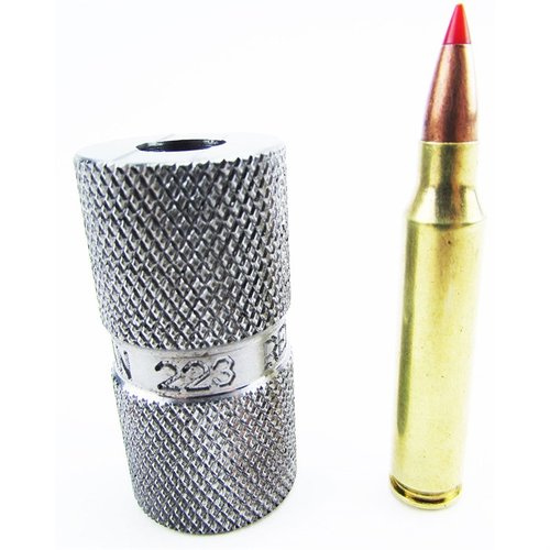 Les jauges de tête Lyman Pro en acier inoxydable offrent une précision de contrôle de l'espace de tête et de la longueur des douilles, avec une prise antidérapante.