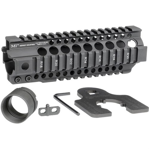 Le handguard AR-15 T-Series est léger, en aluminium anodisé, avec des rails Picatinny de qualité MIL-STD et des sockets QD intégrés pour un look monolithique.
