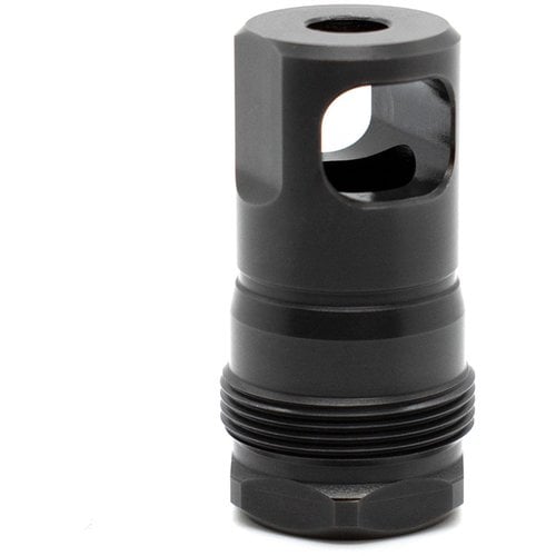Le SPB Muzzle Brake offre une finition en nitride noir pour un meilleur scellement, compatible avec les montures Plan B et les adaptateurs Atlas.