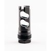 Le DPB Muzzle Brake offre une finition en nitrure noir pour un meilleur joint, compatible avec les montures Plan B et les adaptateurs Atlas, idéal pour ta précision.