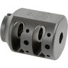 Le ALPHA TANK BRAKE réduit au max le recul grâce à sa conception à double chambre, en acier inoxydable 416, avec finition en Black Nitride et garantie à vie.