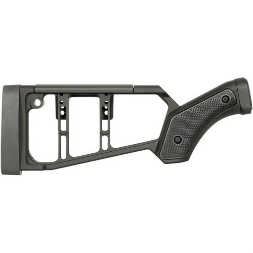 Le stock pour Mossberg 590 offre un ajustement polyvalent, un confort accru grâce à son pad anti-recul et des options de fixation M-LOK® pour personnaliser ton arme.