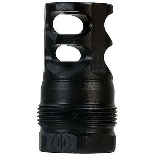 Améliore ton tir avec le compensateur PWS FRC 2-port, offrant une réduction de recul, une suppression de flash efficace et une compatibilité avec les silencieux.