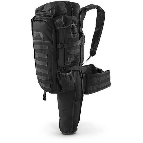 Le sac d'assaut TACTICAL avec support de fusil offre un transport confortable et spacieux pour tes équipements, avec un compartiment rembourré pour fusil et plusieurs poches.
