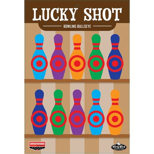 Les cibles Dirty Bird Lucky Shot Bowling Pins 12 x 18" te permettent de repérer facilement tes tirs grâce à un éclat intense et une construction en carton robuste. 6 par pack!