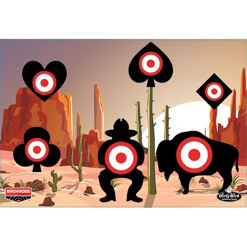 Les cibles Dirty Bird Aces High 12 x 18" te permettent de repérer facilement tes tirs grâce à un splatter intense, idéales pour tous les types de tir à la pistol.