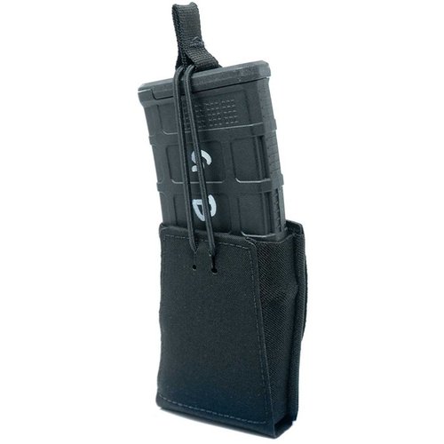 Le pouch de magazine GBRS Group est MOLLE/belt compatible, avec rétention bungee amovible, et offre un tir fluide et une réinsertion facile pour les magazines AR-15.