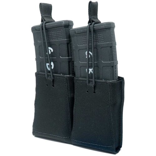 Le Double Rifle Magazine Pouch de GBRS Group offre une rétention bungee, une compatibilité MOLLE/BELT et un tirage fluide pour tes chargeurs AR-15/AK-47.
