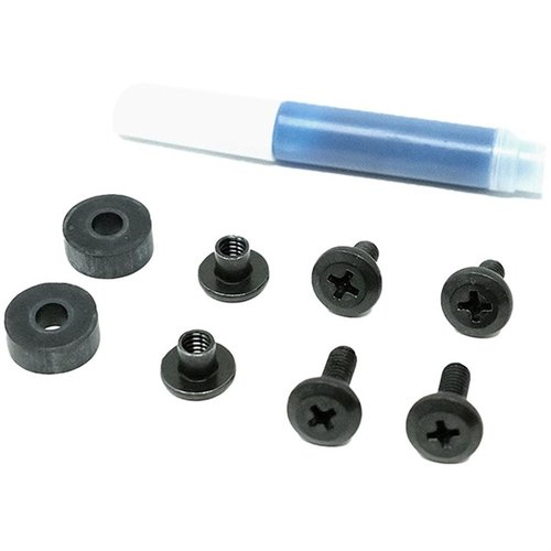 Le kit de vis GBRS Group pour les sangles de jambe comprend tout le matériel nécessaire, y compris des vis en acier et un threadlocker pour une fixation fiable.