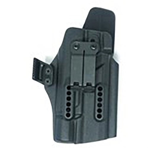 Le holster IWB X PRIORITY 1 pour SIG P320 offre une rétention ajustable, un clip discret, et un design ouvert pour les canons filetés, idéal pour le port dissimulé.