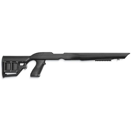 Le Tac-Hammer® RM4 pour Ruger 10/22® est ultra polyvalent, avec un rail Stowaway™, une crosse ajustable et une compatibilité monopod pour une stabilité optimale.