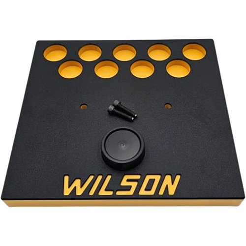 Optimise ton rechargement avec la plateforme L.E. WILSON, qui stocke 9 case holders, intègre un tapping block et offre une surface de travail stable.