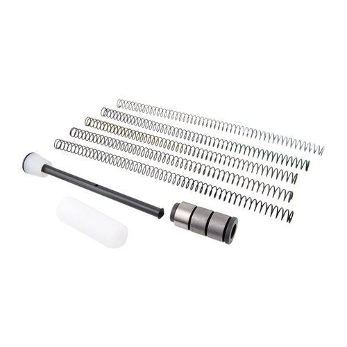 Le système de ressort capturé Gen 2 H2 réduit le bruit et les vibrations, s'adapte à différents tubes et permet un réglage personnalisé pour optimiser ta carabine.