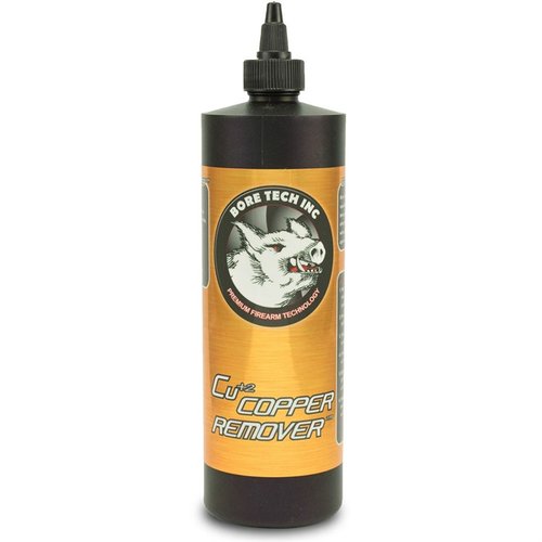 Le CU+2 Copper Remover de BORE TECH élimine rapidement les résidus de cuivre, protège contre la corrosion et est sans danger pour tous les types de canons.