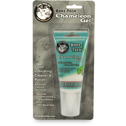 Le Chameleon Gel de Bore Tech te montre le niveau de saleté de ton canon grâce à un changement de couleur, tout en nettoyant et polissant efficacement.