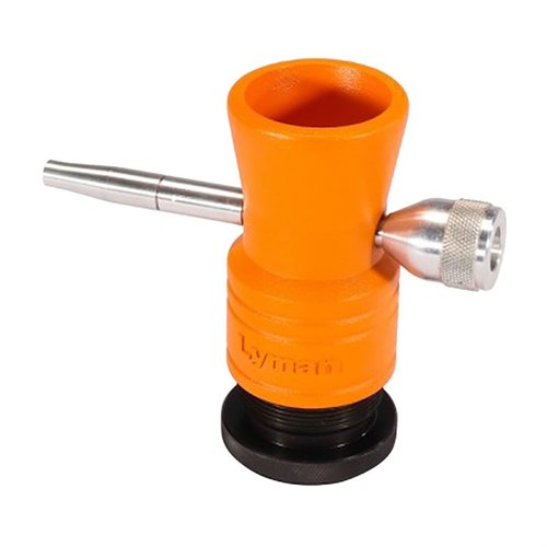 Le Lyman Brass Smith Powder Trickler offre un corps en aluminium, une base en acier, un tube d'alimentation ajustable et une grande précision pour le rechargement.