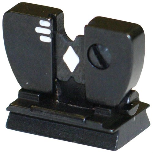 Le RIFLE NO. 69WH MARBLE'S FLAT-TOP se plie pour un rangement facile, avec un ressort solide, un choix de notches et s'adapte à la plupart des dovetails.