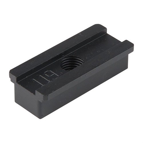 Les chaussures de glissement MGW sont spécifiques à chaque arme, offrant un maintien optimal pour le Sight Pro et une utilisation facile avec divers modèles.