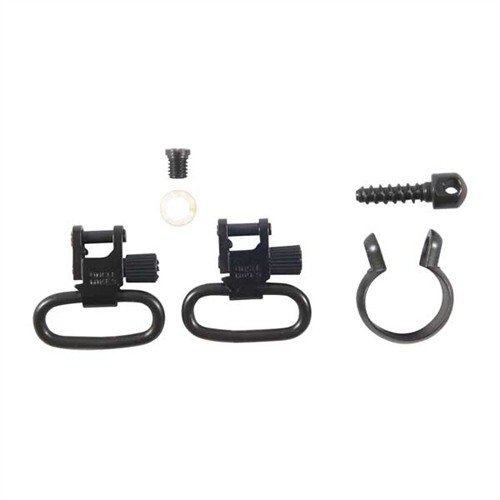 Les QUICK DETACH SWIVELS d'UNCLE MIKES offrent un verrouillage positif et un montage rapide, parfait pour les carabines Marlin et de nombreux fusils de chasse.