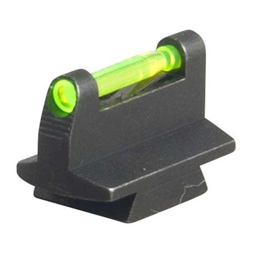 Le RIFLE FIBER OPTIC FRONT SIGHT de HIVIZ offre 6 tiges interchangeables pour une acquisition rapide de cible, avec des couleurs vives pour un contraste optimal.