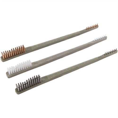 Avec ce kit de brosses en nylon, bronze et acier inoxydable, tu as toujours la bonne brosse pour nettoyer, polir et restaurer ton arme sans l'abîmer.