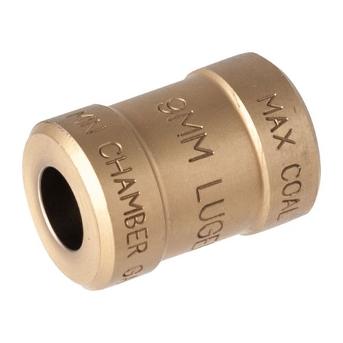 Avec le gauge RCBS Pistol Chamber, vérifie rapidement la longueur et le diamètre de tes munitions pour garantir qu'elles s'adaptent parfaitement à ton arme.