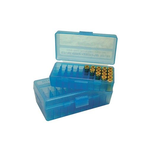Les boîtes d'ammo FLIP TOP P-100 de MTM Case-Gard sont idéales pour stocker tes recharges, avec une surface texturée, empilables et garanties 25 ans.