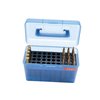 MTM CASE-GARD HANDLE CARRY RIFLE AMMO BOX 17 REM-300 AAC 50 RD BLUE