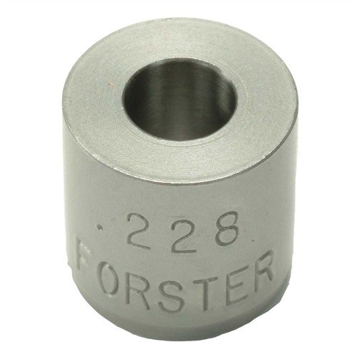 Les bushings de dimensionnement de cou Forster sont ultra lisses et durables, conçus pour les dies Forster Precision Plus, en incréments de .001 pouce.