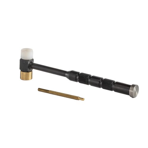 Le Lyman Brass Tapper et Drift Punch offre des têtes interchangeables pour des frappes non marquantes, un punch intégré et une prise sécurisée pour un contrôle optimal.