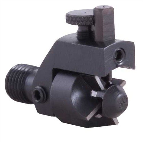 Le RCBS 3-Way Cutter pour Trim Pro Case Trimmers simplifie le tronçonnage et le débourrage, avec une lame intérieure pour chanfreiner et une extérieure pour ébavurer.