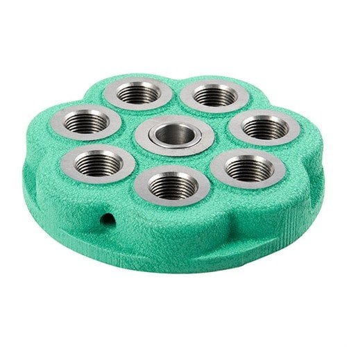 La presse T-7 de Redding offre une construction en fonte robuste, un support de tourelle précis et accepte des dies de 7/8" à 14" pour une rechargement efficace.