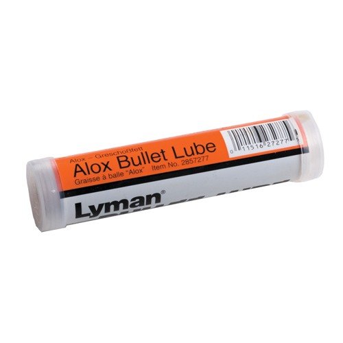 Le lubrifiant ALOX BULLET LUBE de Lyman s'applique facilement, recouvre les balles d'un film protecteur et ne contamine pas la poudre, idéal jusqu'à 2000 fps.
