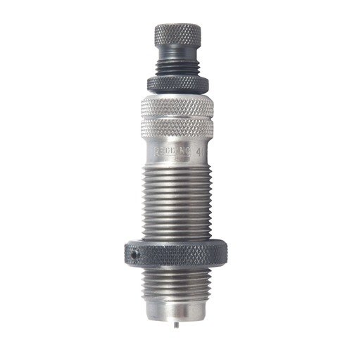 Les DUAL RING CARBIDE SIZING DIES de REDDING redimensionnent efficacement les douilles de pistolet .40 S&W sans fatiguer le laiton, prolongeant ainsi leur durée de vie.