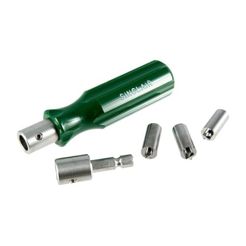 Le kit Premium Primer Pocket Uniformer de Sinclair te permet d'uniformiser les poches de douilles avec précision, grâce à des outils en carbure de tungsten durables.