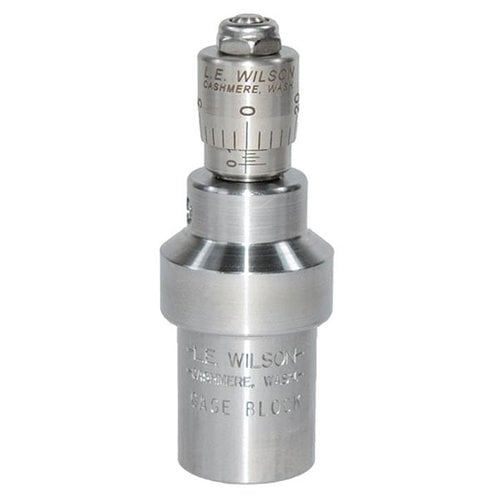 Avec le micromètre de profondeur L.E. Wilson, mesure facilement le headspace de tes douilles avant et après le sizing, avec des graduations de .001.