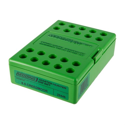 Le set de dies Master Hunter de Redding te permet de charger des munitions ultra précises avec un alignement optimal bullet/case pour des performances maximales.