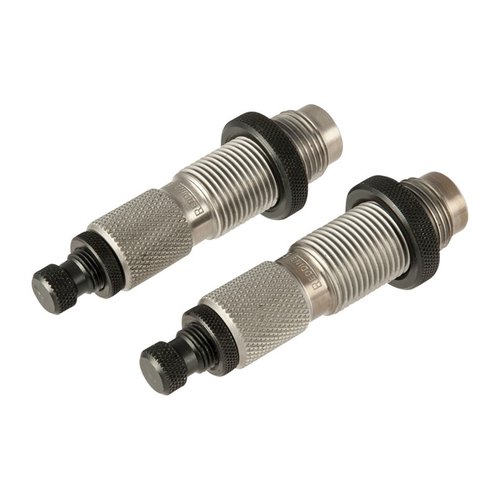Les sets de dies de neck sizing Redding pour 6.5 PRC incluent un die de mise en forme avec un rod de décalage et un die de siège avec guide de projectile et crimp intégré.