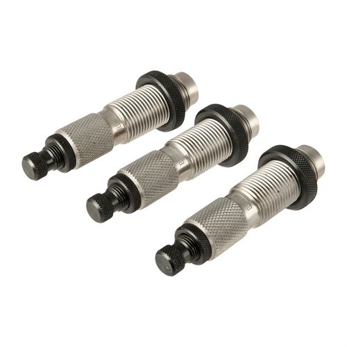 Le set de dies Redding Deluxe 6.5MM PRC inclut un die de dimensionnement, un die de chargement et un die de dimensionnement de col, garantissant une précision et une durabilité exceptionnelles.