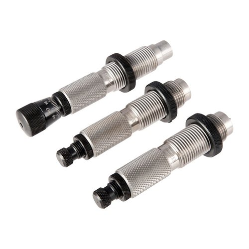 Le Master Hunter Deluxe Die Set pour 223 Remington offre un redimensionnement complet et une option de neck sizing, parfait pour des munitions optimales au tir.
