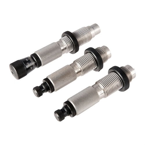 Le Master Hunter Deluxe Die Set 6.5mm Creedmoor de Redding te permet de redimensionner intégralement et de façon optimale grâce à un die de redimensionnement de col.