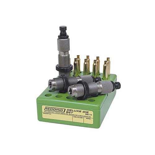 Les jeux de dies Deluxe Redding pour 300 PRC garantissent un ajustement parfait, durabilité exceptionnelle et un fonctionnement fluide grâce à leur fabrication de haute précision.