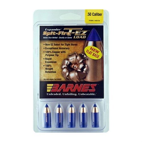 Les balles Barnes Spit-Fire T-EZ se chargent facilement, offrent une précision match et une expansion optimale grâce à leur pointe en polymère et leur conception 100% cuivre.